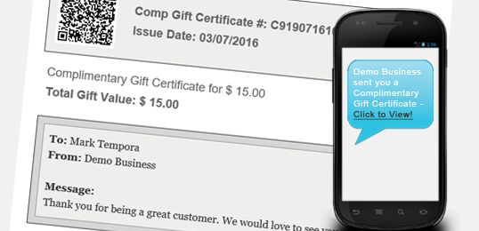 Digital Comp Gift Certificates
